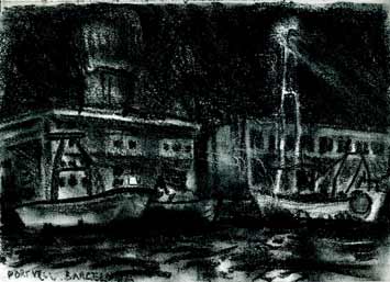 Nightscene, Port Vell, Barcelona